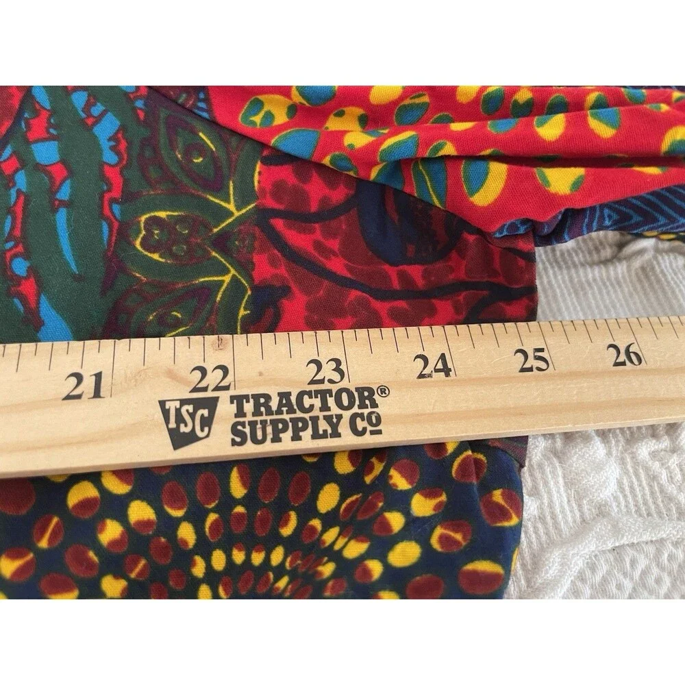 D'IYANU Dress Bold Blouse Geometric Africian Vibrant Colors Ladies 2X NWT